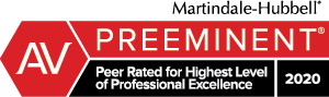 AV | Preeminent | Martindale-Hubbell | Peer Rated For Highest Level of Professional Excellence | 2020